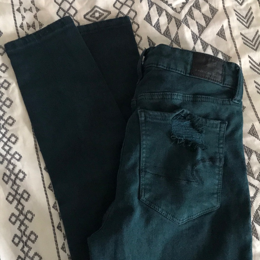 Dark Green American Eagle Jeans